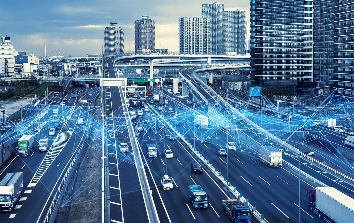 Vernetzte Autobahnrouten als Sinnbild für deutschlandweite Fahrzeuglogistik